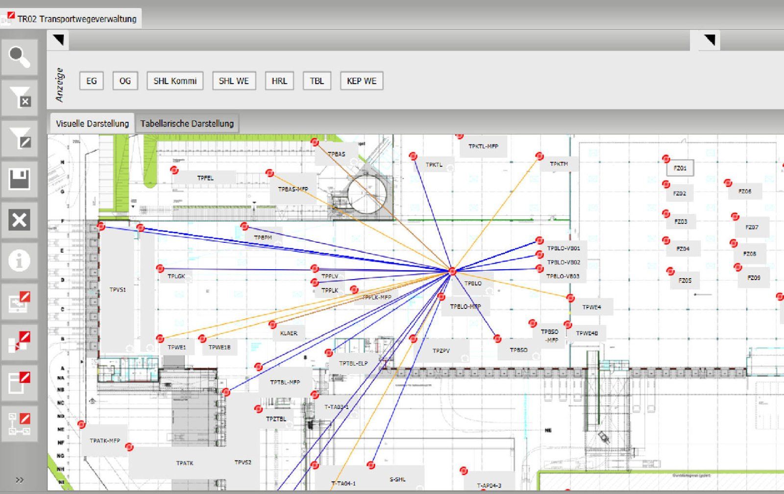 Graphical transport control